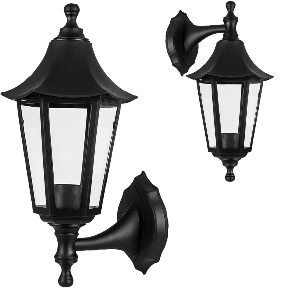 kenable Wall Mounted Outdoor Lantern Style Lamp Garden Light 270x155 Black