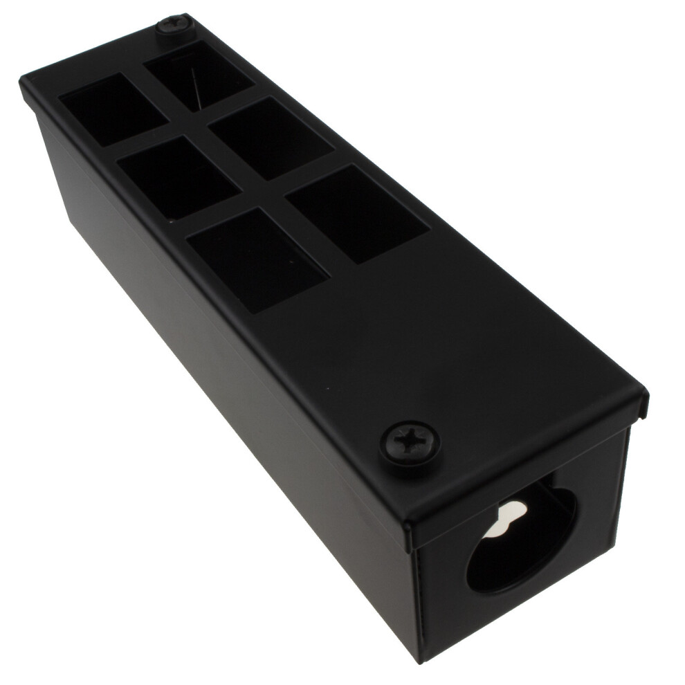 kenable GOP/POD Metal Box with Vertical Cut Outs for 6 x 6C Outlets and 25mm Cable Entry