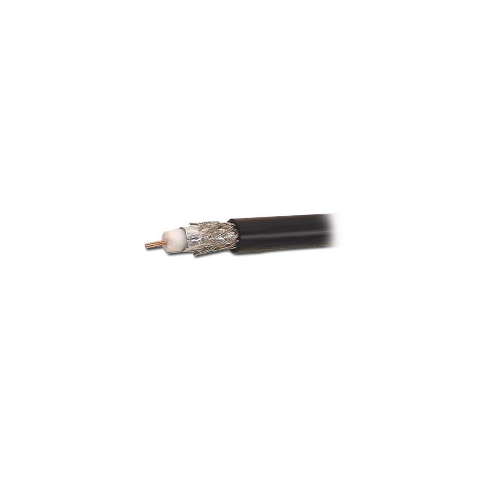 kenable RG6U Foam Filled Aluminium Foiled Coaxial Cable CCA 100m BLACK