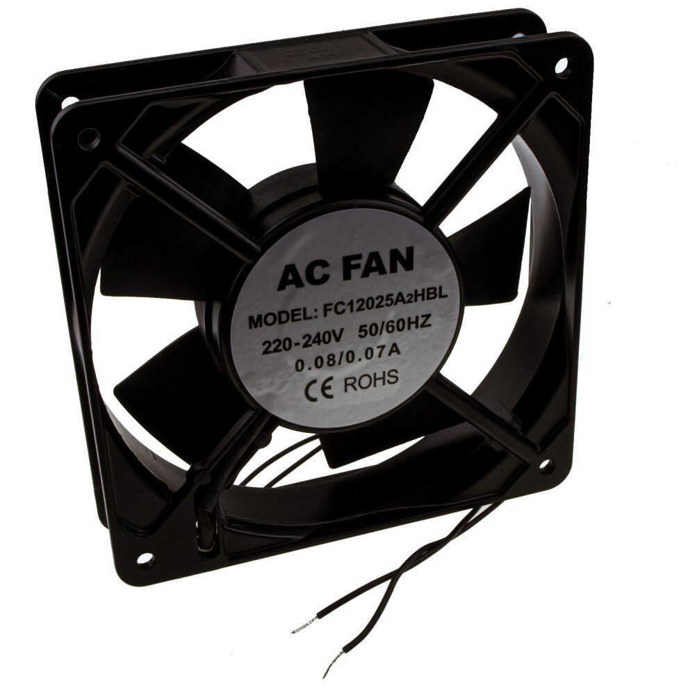 kenable Cooling Fan AC 220V 240V 120mm x 120mm x 25mm Ball Bearing for Wall Cabinet