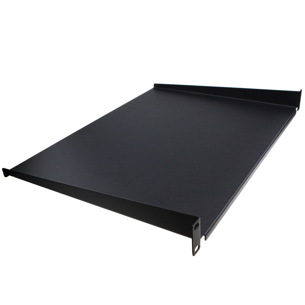 Kenable [Twin Pack] Fixed Cantilever Shelf 1U 350Mm Deep 19 Inch Data Cabinet Rack Black