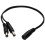 kenable DC Power Splitter 2 way Adapter 2.1mm CCTV 12V PSU to 2 LED/Camera Cable 1