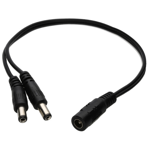 kenable DC Power Splitter 2 way Adapter 2.1mm CCTV 12V PSU to 2 LED/Camera Cable