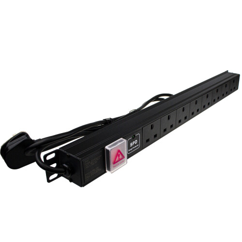 Kenable Power Distribution Unit Pdu Way Surge Protected Vertical Rack Mount On Onbuy