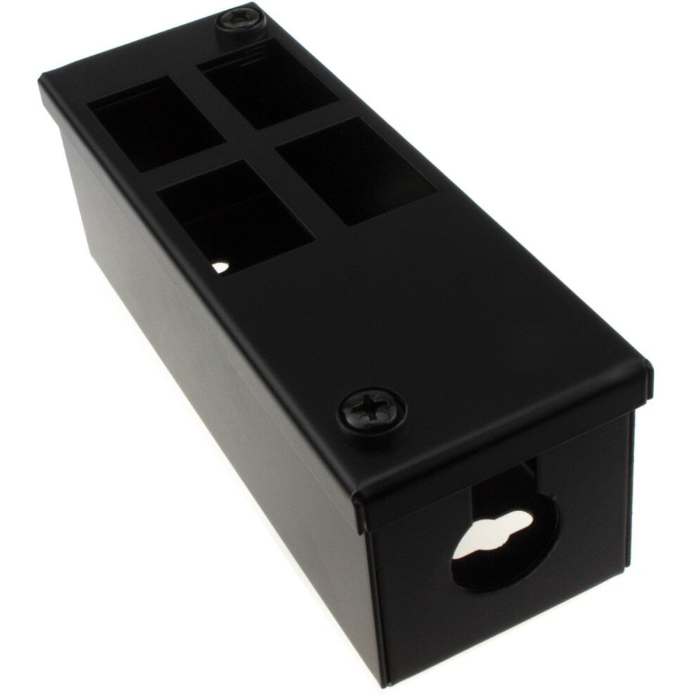 kenable GOP/POD Metal Box with Vertical Cut Outs for 4 x 6C Outlets and 25mm Cable Entry