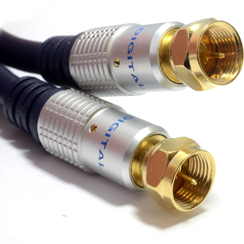 Kenable Satellite Screw On F Type Digital Rg59 75Ohm Shielded Coax Cable 3M Gold
