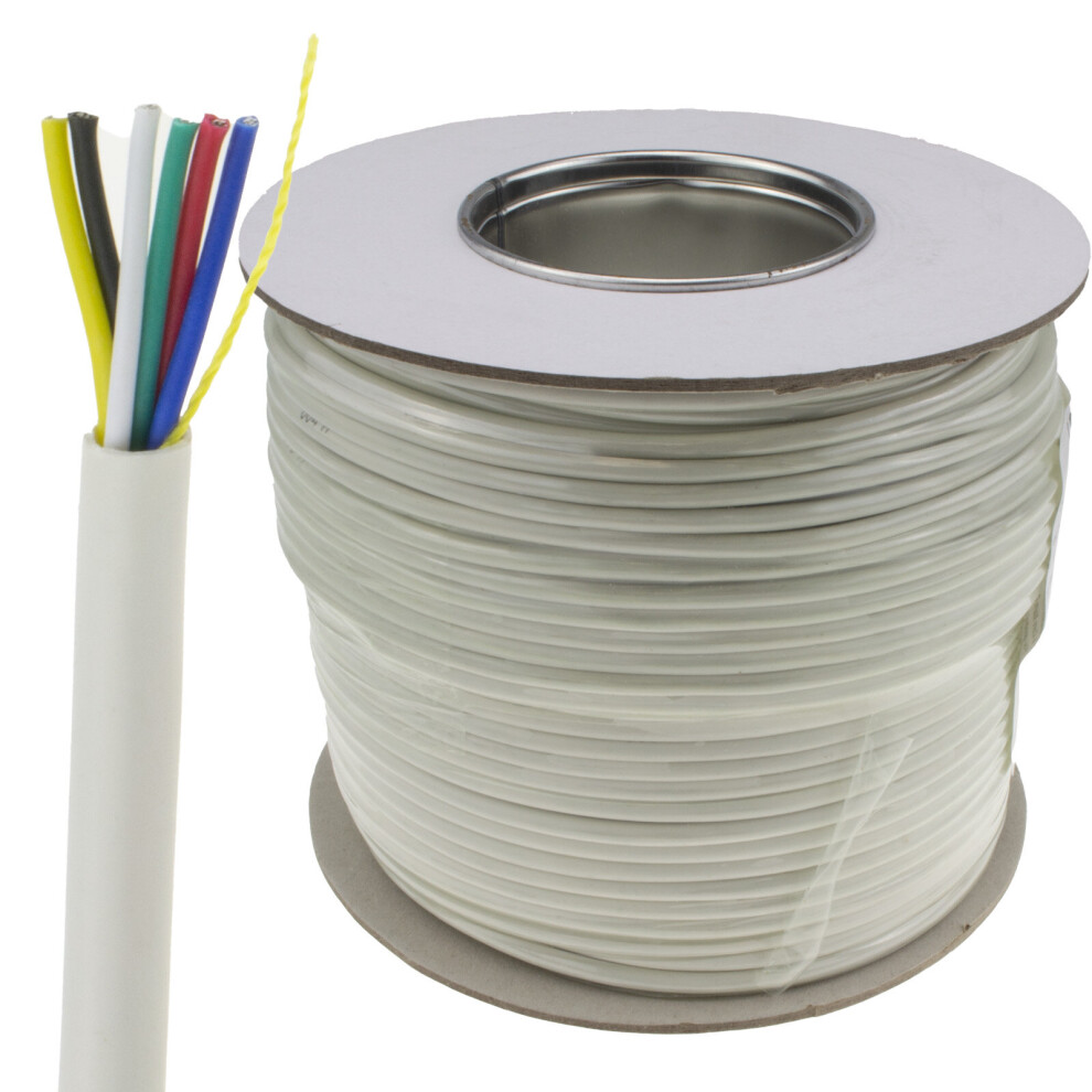 kenable 6 Core CCA Signal Cable for Alarm or Intercom Systems 100m White