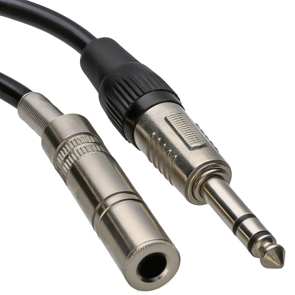 Kenable Premium 6.35Mm Trs Jack Extension Stereo Jack Plug To Socket Cable 2M