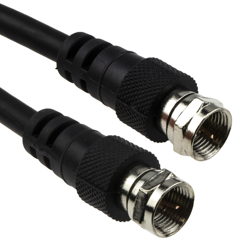 kenable Satellite Virgin F Type Screw Connector Plug 75 ohm RG59 Aerial Cable 1.5m