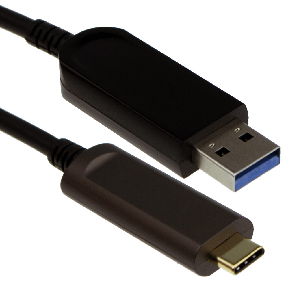 Kenable Long Aoc Usb 3.1 Type A Male To Type C Male Active Optical Cable 10Gbps 5M