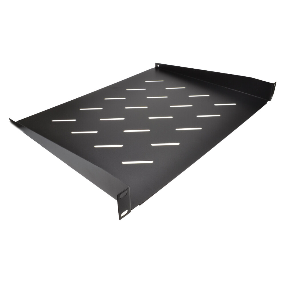 Vented Fixed Cantilever Shelf 1U 250Mm Deep For 19 Inch Data Cabinet Rack Black 5054338111995