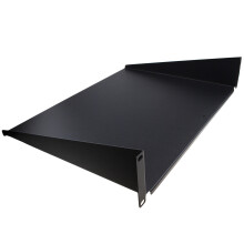 Fixed Cantilever Shelf 2U 350mm Deep Black 19 inch Data Cabinet Rack