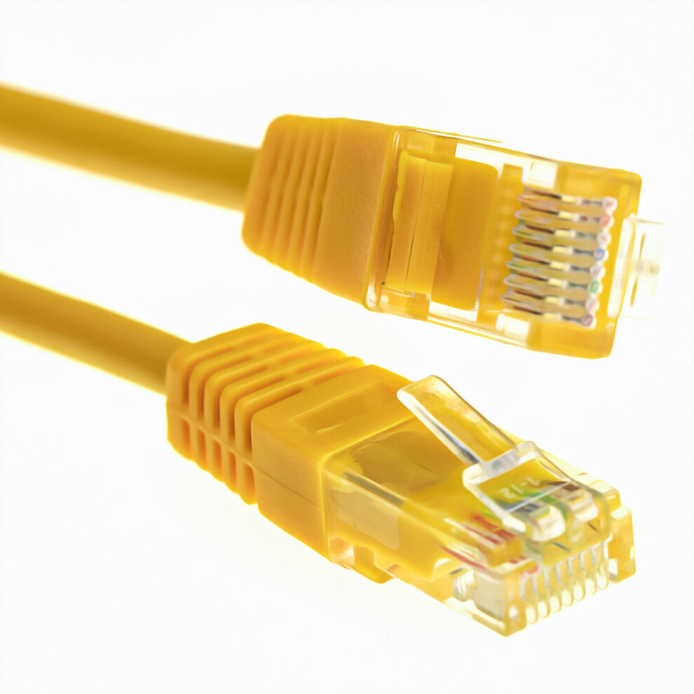 kenable Yellow Network Ethernet RJ45 Cat 5E UTP PATCH LAN COPPER Cable 0.25m