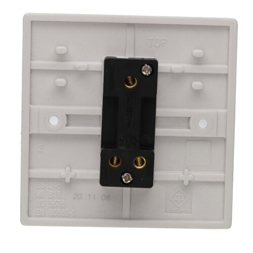 kenable kenable 1 Gang 2 Way 10A Single Light Switch Rounded Faceplate White 1