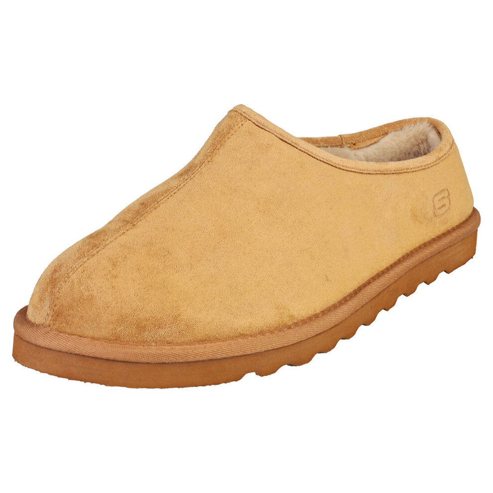 Skechers Renten Lemato Mens Slippers Shoes in Tan - Size 12 UK