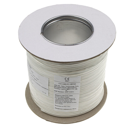 kenable kenable 4 Core CCA Signal Cable for Alarm or Intercom Systems 100m White 1
