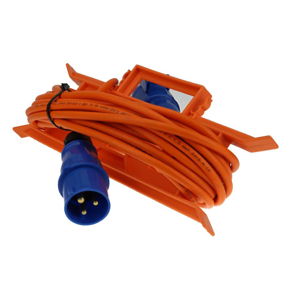 Kenable Caravan/Motorhome 3 Pin Electric Hookup 2.5Mm Cee 16A Mains Extension Cable 10M Orange