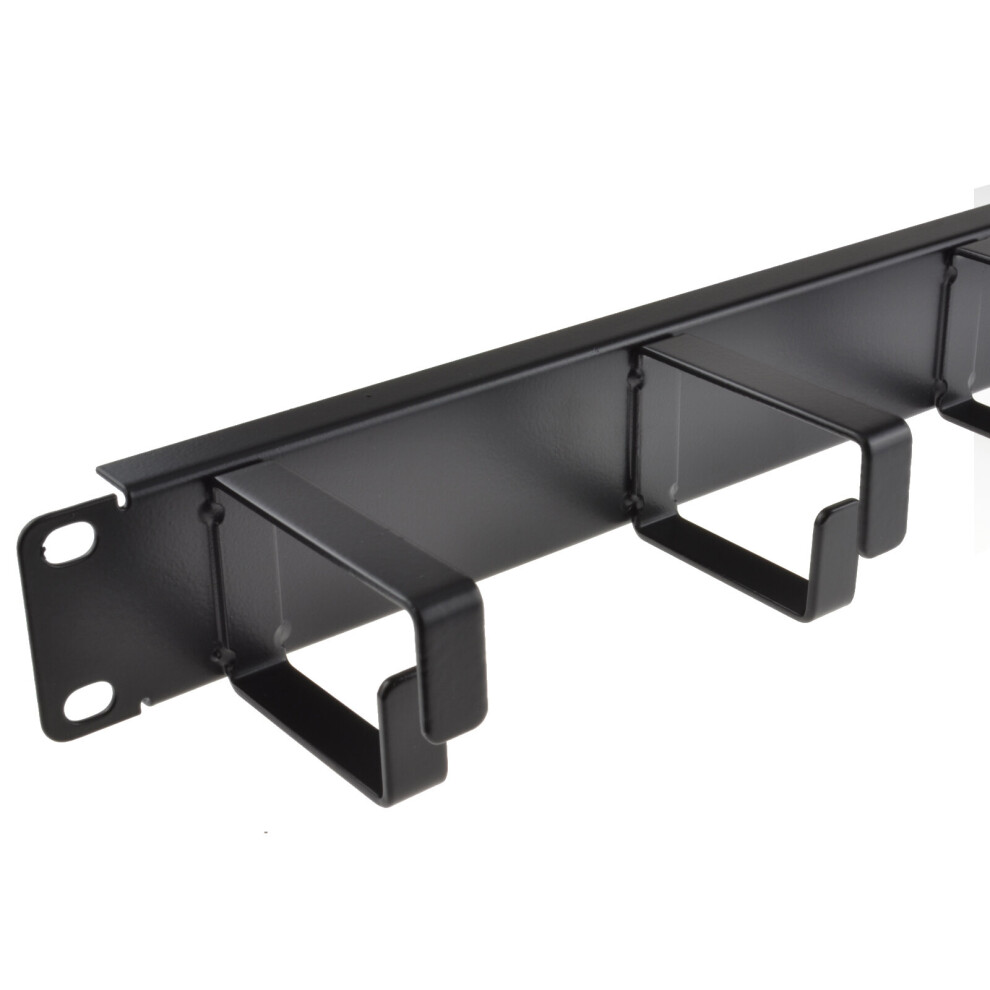 kenable Ringed Cable Management Bar 1U With 5 Metal Rings Data Cabinet 19 Inch Rack