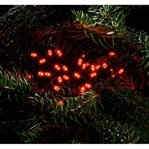 Noma 360 LED Christmas Tree Lights : Green Cable : Plug-in with Timer : Red 1