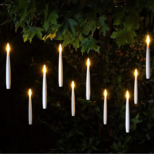 Noma Floating Magic LED Candles : Battery : Remote Control : Pack of 10 : White