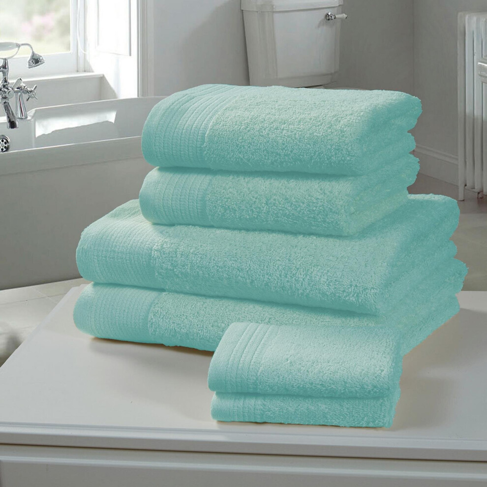 (6 pieces, Turqoise) Arr Arr 100% Egyptian Cotton Towels Chatsworth Towel Bale-image-OPC-P8P5KRG-NEW