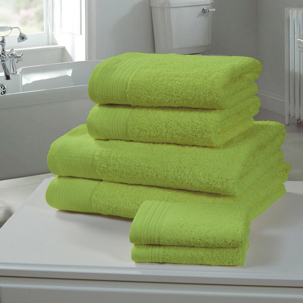 (6 pieces, Lime) Arr Arr 100% Egyptian Cotton Towels Chatsworth Towel Bale