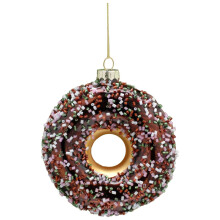 Christmas Tree Glass Bauble : 10cm Ring Donut