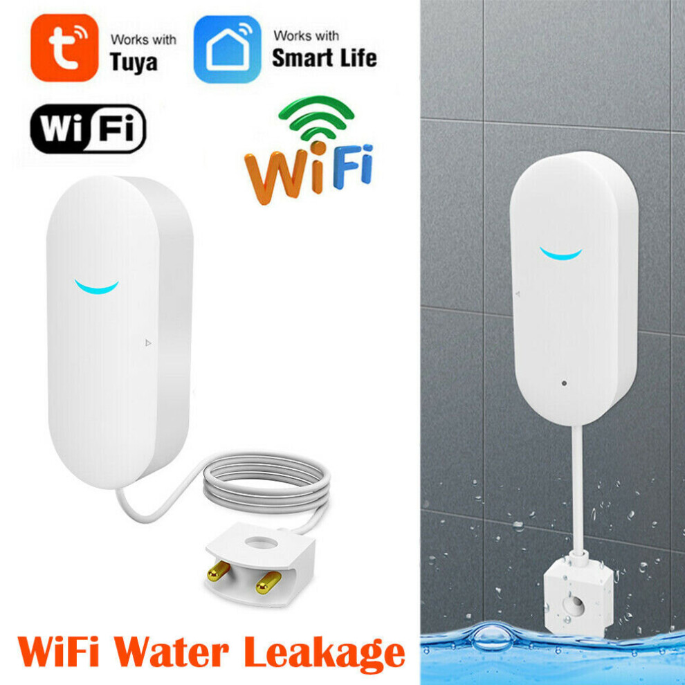 Smart Wifi Water Leak Sensor Leakage Level Overflow Detector Alarm 761432703210