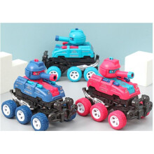 Collision deformation can launch tank car six-wheel inertial off-road vehicle toy