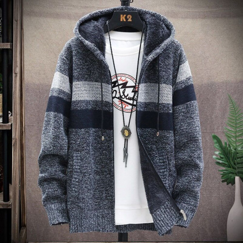 Men's winter fleece warm hooded jackets thick outerwear hotsell