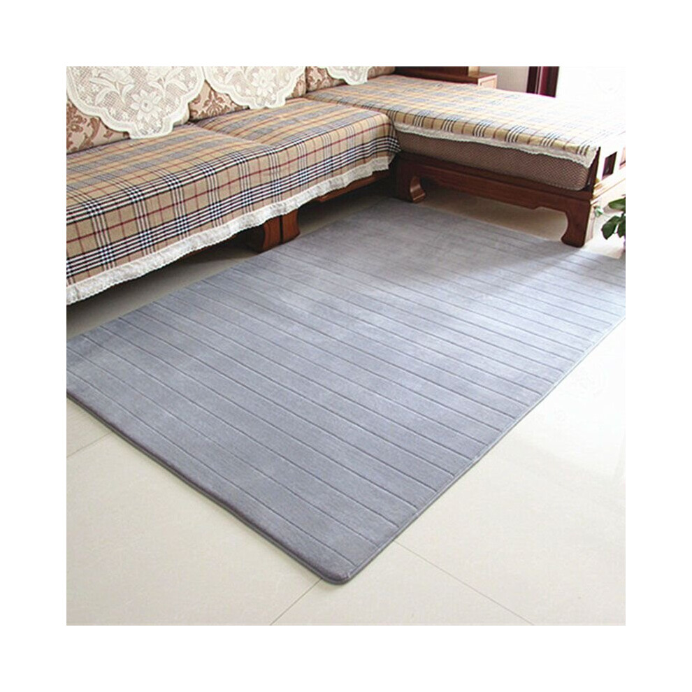 (Gray, 50x80cm) Absorbent Soft Shaggy Non Slip Bath Mat Bathroom Shower Home Floor Rugs Carpet