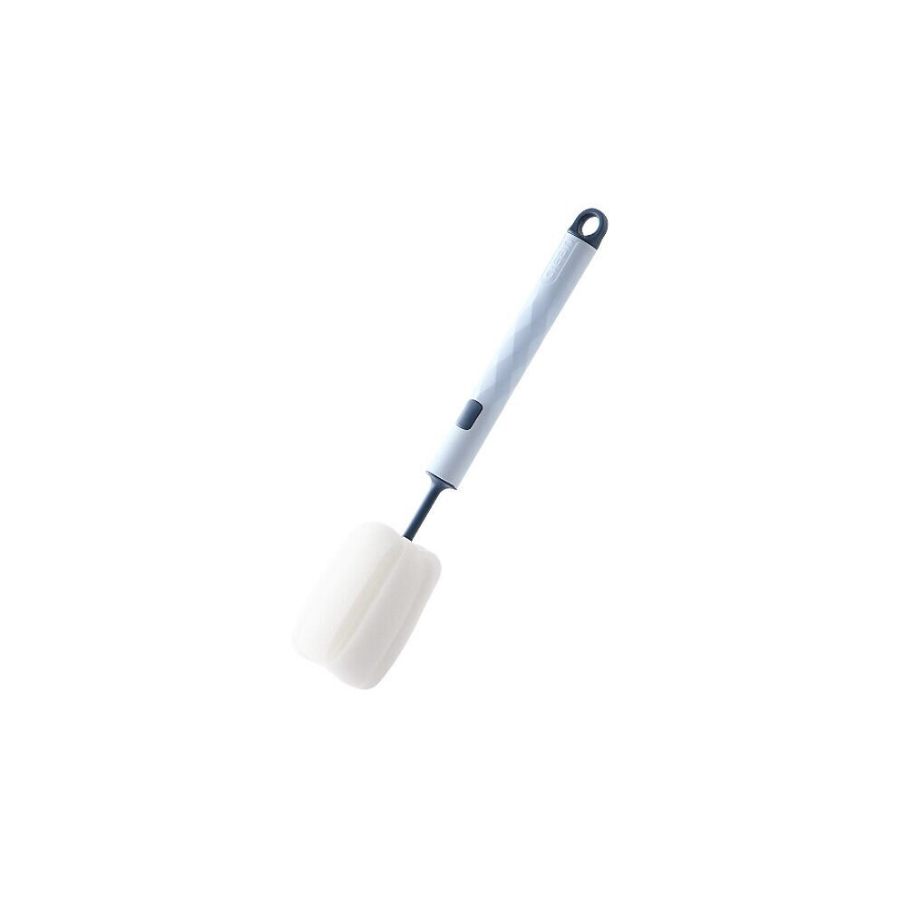 (Blue) Sponge Cleaning Cup Brush Long Handle Mug Removable Bottle Washing Household