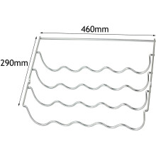Wine Bottle Rack Shelf Insert for Cookology Fridge, Stainless Steel, 460x290x70mm, Holds 5 Bottles, Code 03-RZS-861