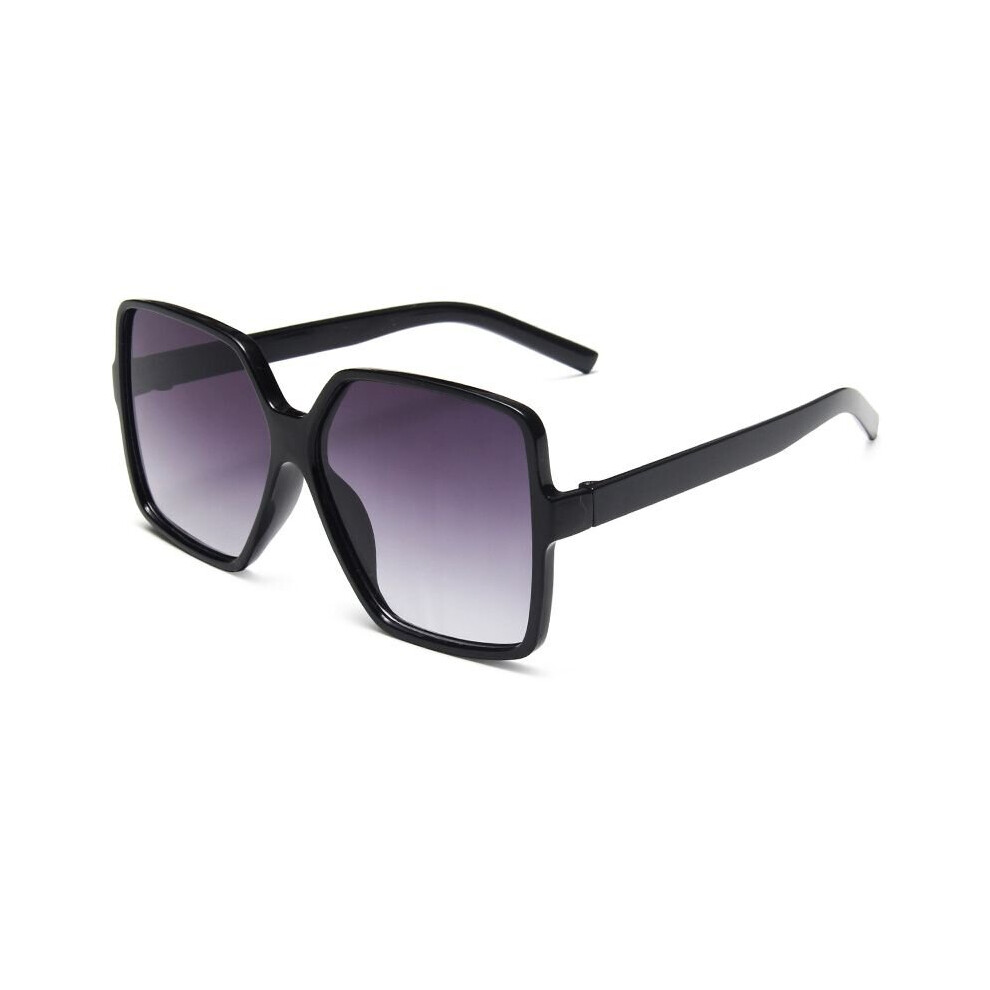 (Gradient Gray) Women Large Shield Oversized Square Sunglasses Shades Outdoor Glasses Eyewear Multicoloured