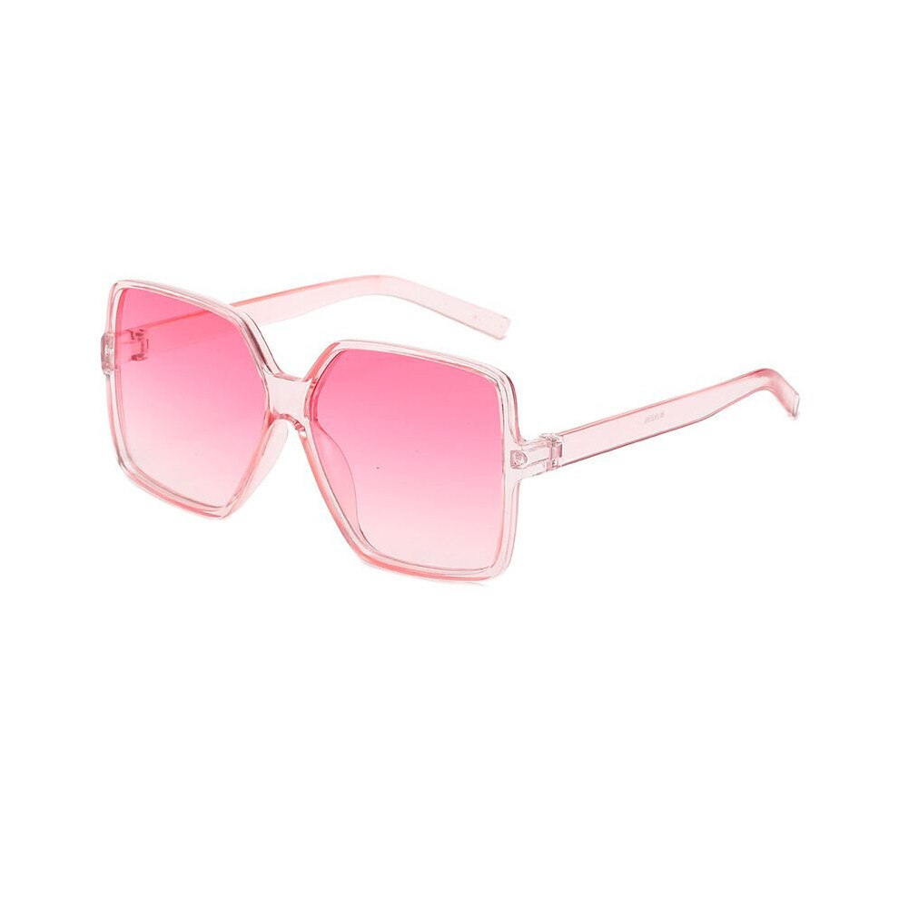 (Pink) Women Large Shield Oversized Square Sunglasses Shades Outdoor Glasses Eyewear