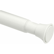 (White, 110 - 200cm) Telescopic Heavy Duty Extendable Curtain Rod