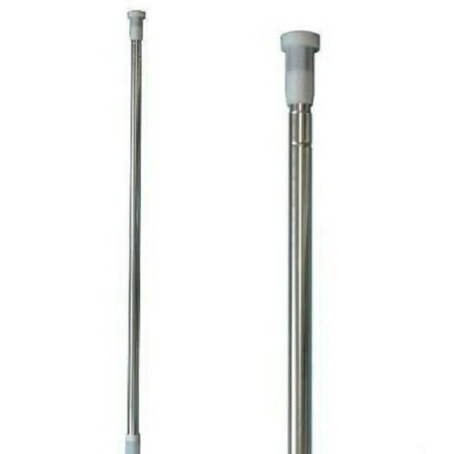 (Silver / Chrome, 110 - 200cm) Telescopic Heavy Duty Extendable Curtain Rod