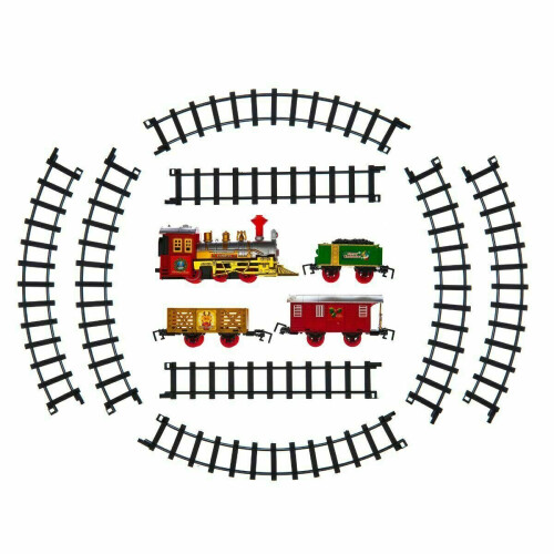 Christmas Train Set 14pcs Musical Sound Headlights Battery Optd Tree 2