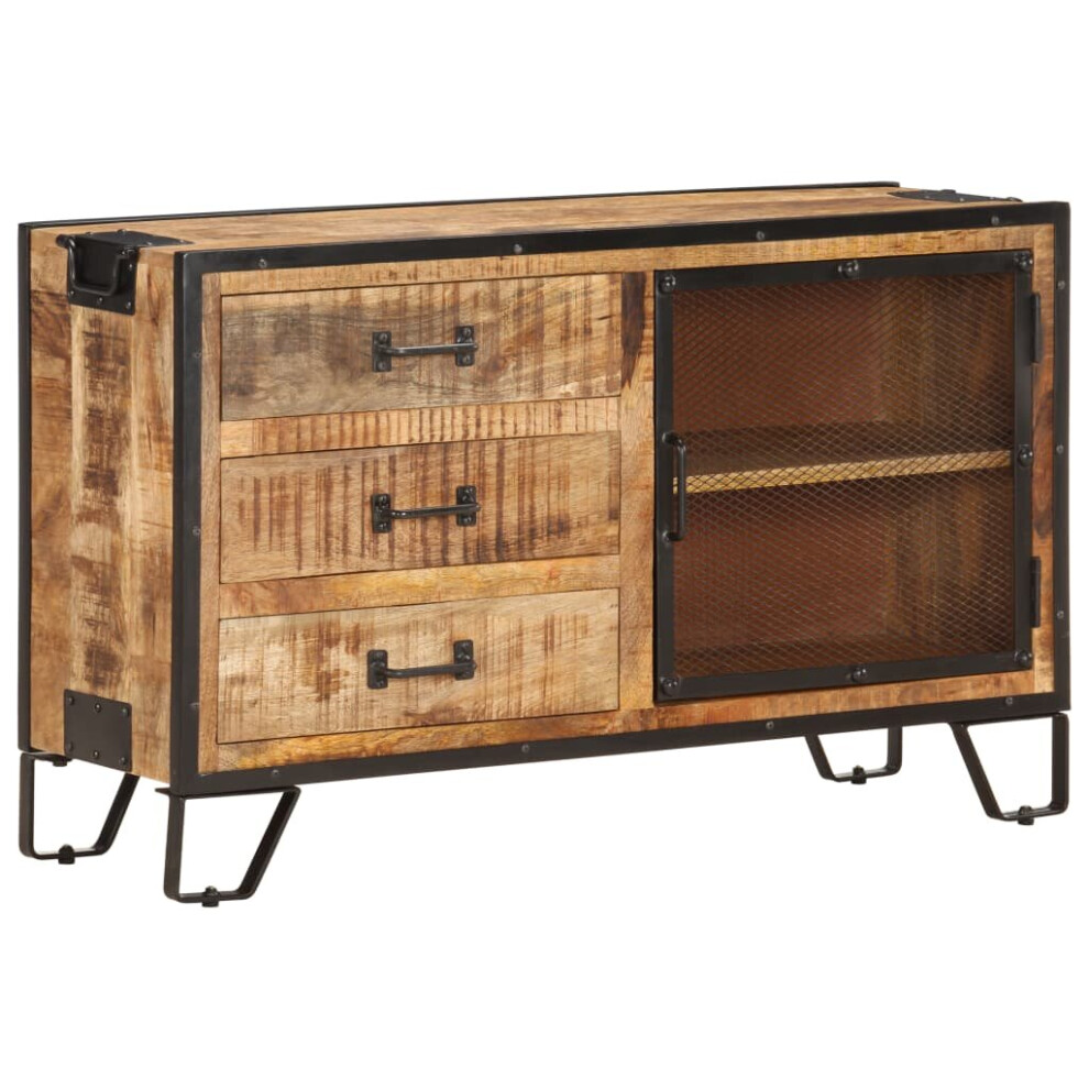 Vidaxl Sideboard Solid Rough Mango Wood Side Cabinet Storage Cabinet Bedroom