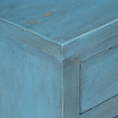 VidaXL vidaXL Solid Mango Wood Bedside Table 40x30x50cm Blue Bedroom Nightstand Unit 1