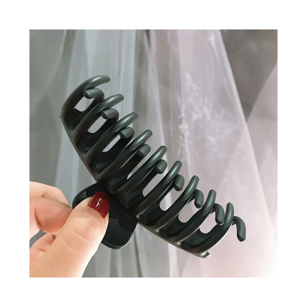 (Black) Lady Hair Claw Clips Hair Claw Cute Large Size Hairpin Women Hair Accessories