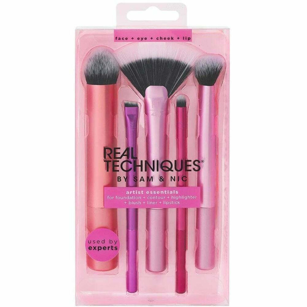New Real Techniques Everyday Essentials Complete Make Up Face Brush Set UK
