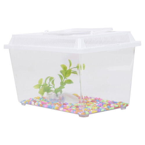 URBN Living (White) Plastic Aquarium Fish Tank Starter Kit Goldfish 1