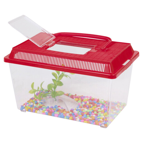 URBN Living (Red) Plastic Aquarium Fish Tank Starter Kit Goldfish 1