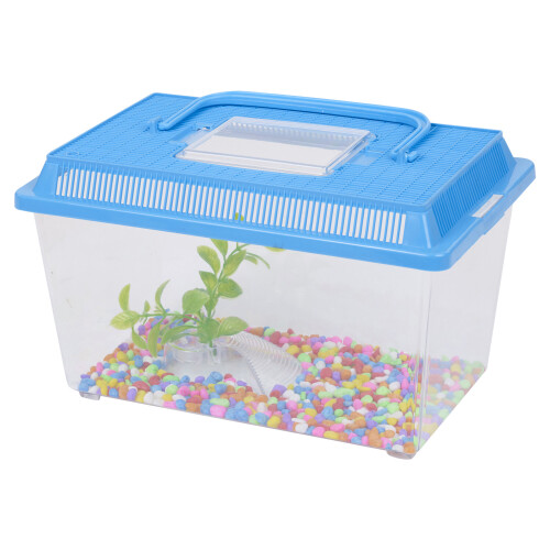 URBN Living (Blue) Plastic Aquarium Fish Tank Starter Kit Goldfish