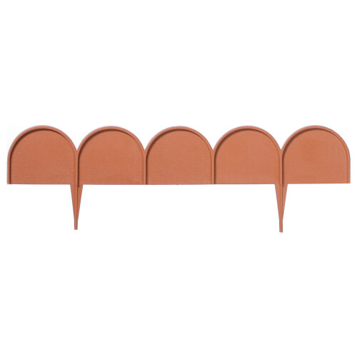 Prosperplast (20, Terracotta) Plastic Garden Line Grass Lawn Panel Wall Fences