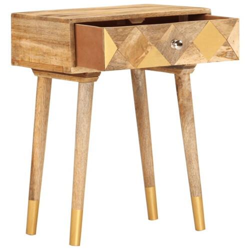 VidaXL vidaXL Solid Mango Wood Bedside Cabinet 43x30x58cm Nightstands Sideboards Desk 1