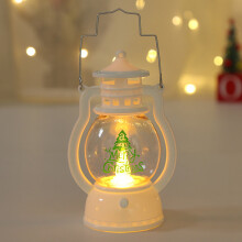 (D) Christmas Santa Lantern Wind Light Merry Christmas Decoration LED Light for Home Navidad Pendant Xmas Ornament New Year Gift