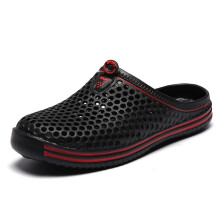 (Black, EU41) Summer Fashion Men and Women Garden Clogs Shoes Non-slip Slippers Beach Sandals