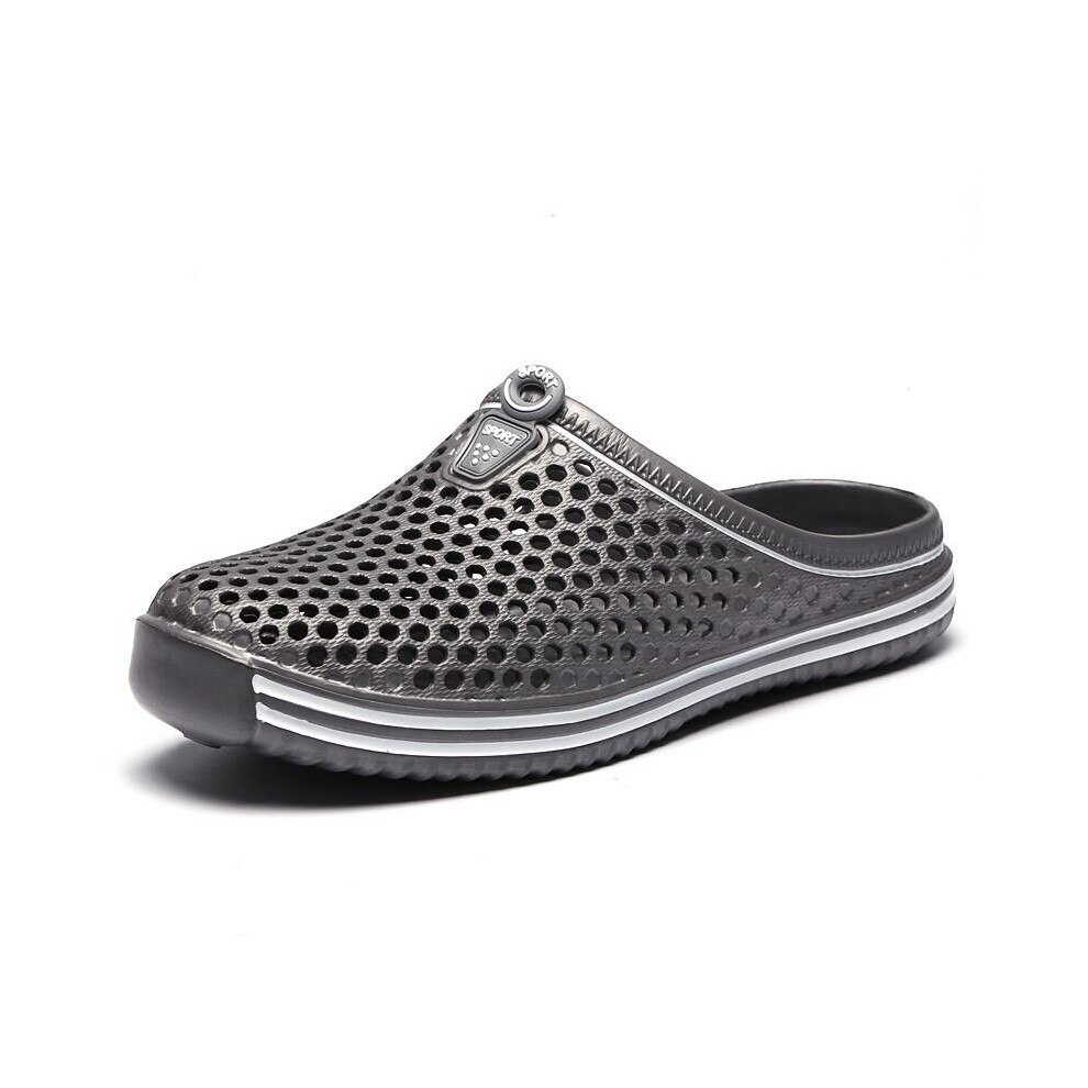 (Gray, EU38) Summer Fashion Men and Women Garden Clogs Shoes Non-slip Slippers Beach Sandals